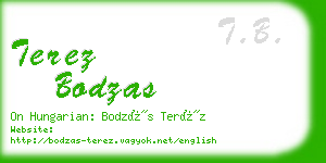 terez bodzas business card